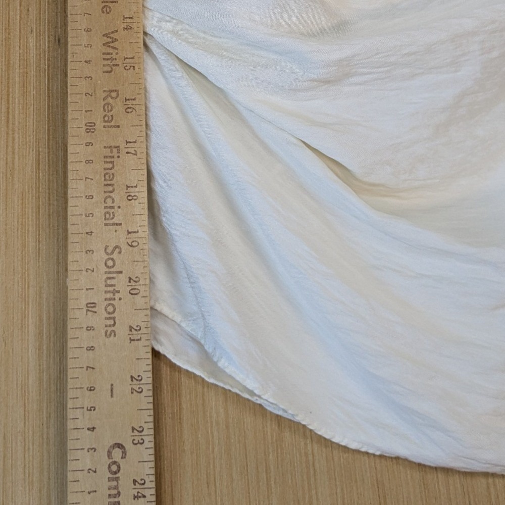 Mango Cream Drape Neck Short Sleeve Blouse - Picture 5 of 11